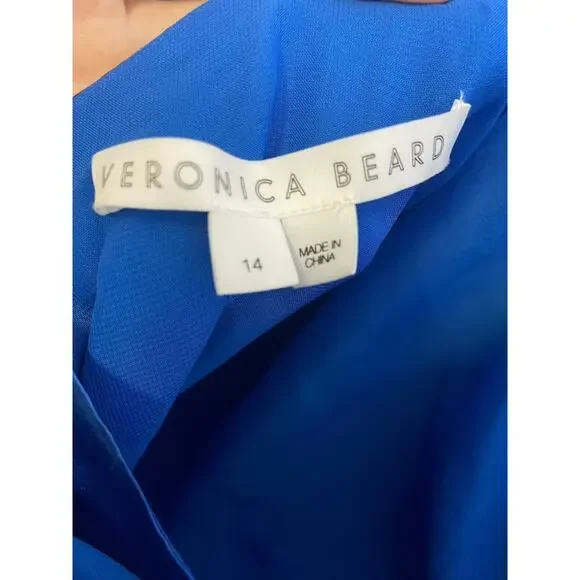 Veronica Beard Sanderson Dress Silk Blend Cowl Formal Gala Prom Party Size 14